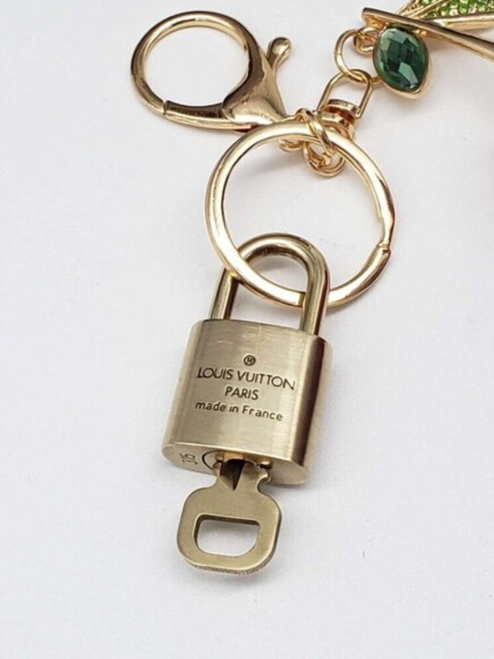 LV Authentic Gold Padlock 🔒 Key Set w/ Unbranded Cherry Keychain Charm - Picture 4 of 7